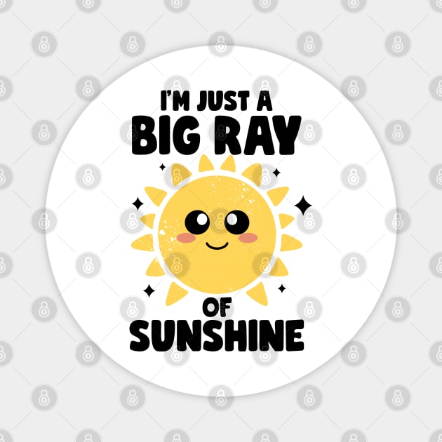 I'm Just A Big Ray Of Sunshine Kindness Irony And Sarcasm Magnet by MerchBeastStudio